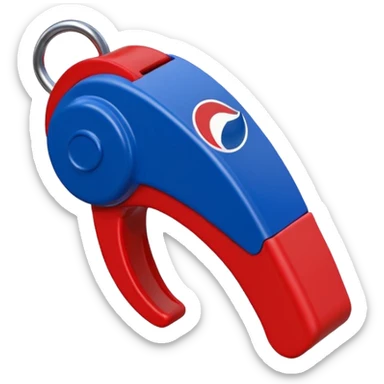 whistle nfl american football blue (#00A3E0) and red (#F9423A) sticker