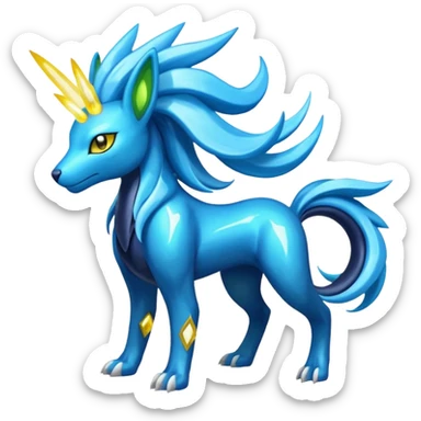Manectric-Suicune-Zygarde-Helioptile-Heliolisk-fusion-hybrid-creature  sticker