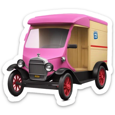 1914 ford Barbie cargo van sticker