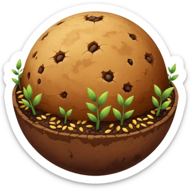 erde wird mit samen voll gemahct sticker