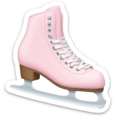 pastel pink ice skates sticker