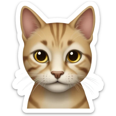 кошка с цветами  sticker