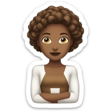 brown white superwomen sticker