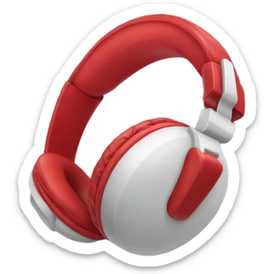 Red headphones  sticker