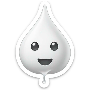 Drops of White viscous liquid sticker