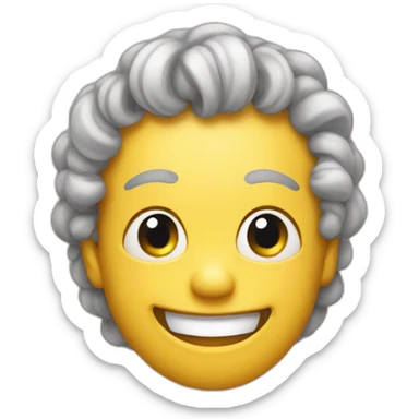 Smocked high smiley sticker