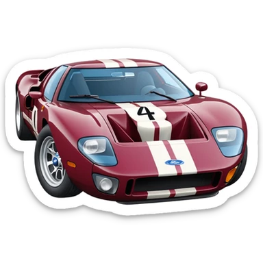 Ken miles’ ford gt 40 claret and blue sticker