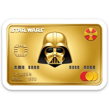 Star wars credits currency like a card sticker