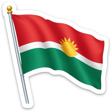 Create The flag called “ikurriña” From The basque country a autonomous community From Spain that have red green and white colors sticker