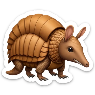 winged armadillo sticker