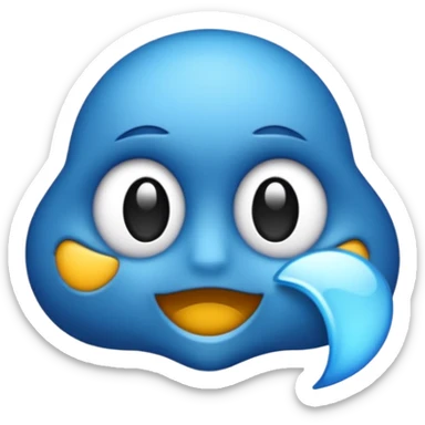 Laço azul escuro sticker