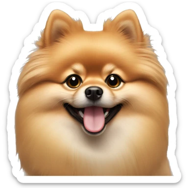 Tan pomeranian smiling sticker