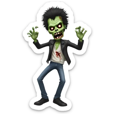 sid vicious zombie dancing sticker