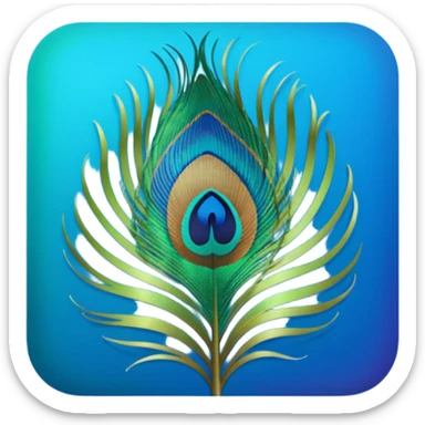 Peacock feather emoji sticker