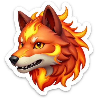 Magma wolf sticker