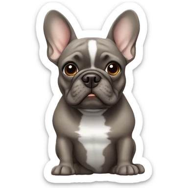 Brown grey frenchie  sticker