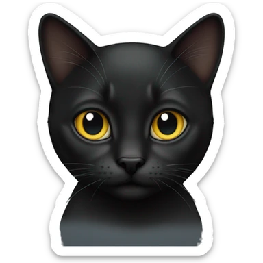 Blac cat sticker