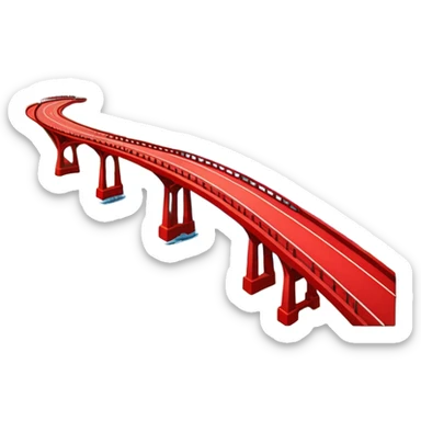 advanced modern island with advanced infrastructure, parks, contemporary architecture, beaches with palm trees, and a red bridge on one side sticker