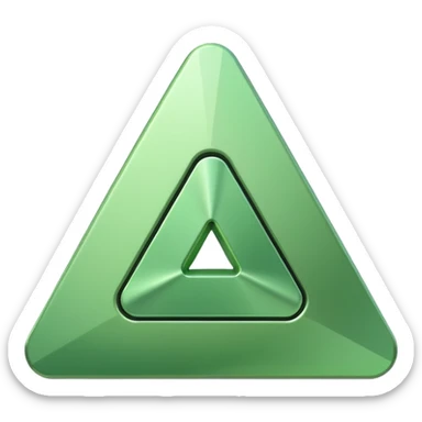 Light green triangle play button  sticker