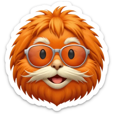 Lorax wearing sunglasses sticker