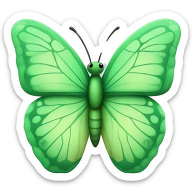 Cute green butterfly  sticker