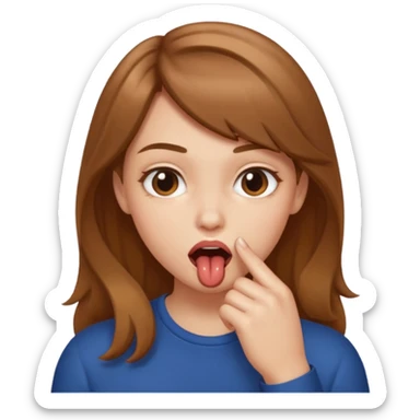 Biting finger seductively  sticker