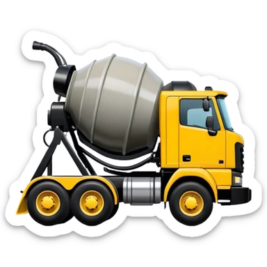 Cement Mixer - Mack Granite (Model Year: 2022) (Iconic colour: Yellow and black) sticker
