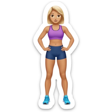 a female thigh emoji, athletic, close up sticker