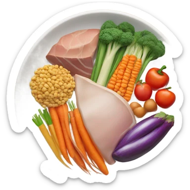 a large plate of healthy food sticker