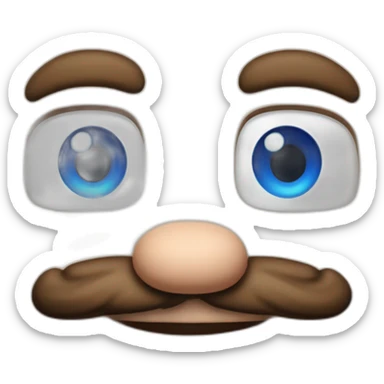 Super mario bros with blue eyes sticker