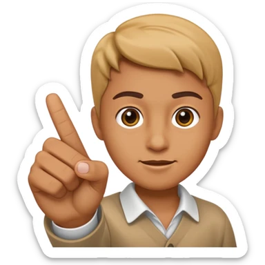 a finger pointing at the camera sticker