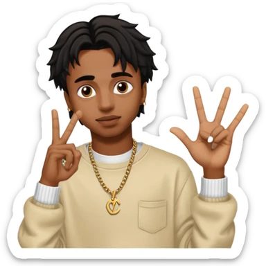 Playboi carti yvl hand sign sticker