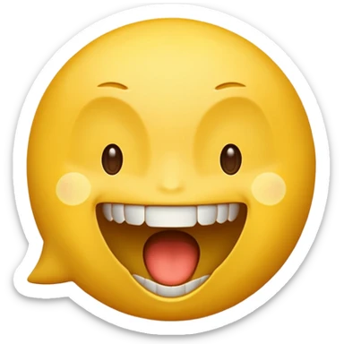 a face with a large opened mouth in emoji of whatsapp style (yellow), not humanized. The ones you generate are strange sticker