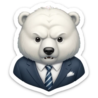 Oso polar millonario bravo sticker