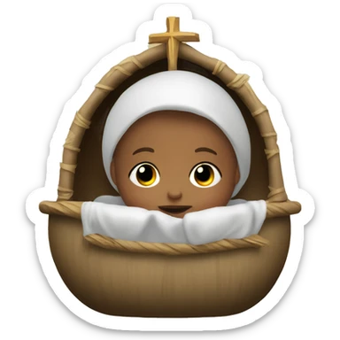 Baby in manger sticker
