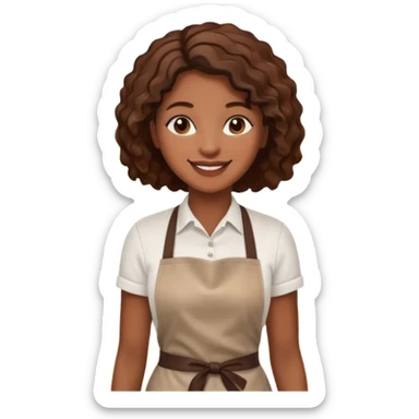 black woman Café Barista sticker