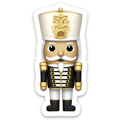 White and gold nutcracker  sticker