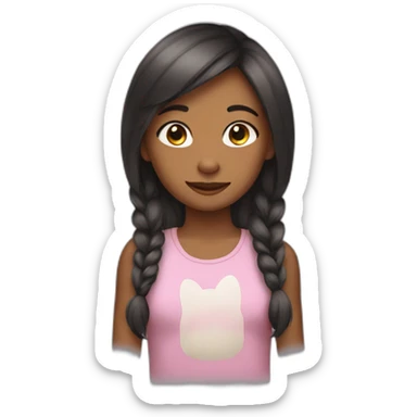 human girl with puppy ears sticker