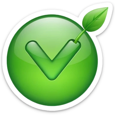 green check mark sticker