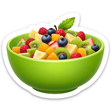 small green bowl of Fruit salad sticker
