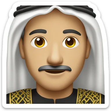 Man wearing saudi thoub and ghtra sticker
