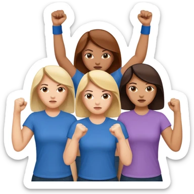 this are just a bunch of women, why this should be a good symbol for feminism? could there be a raised fist including typical feminism symbolic language? sticker