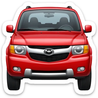 emoji of a mazda tribute 2001 red  sticker