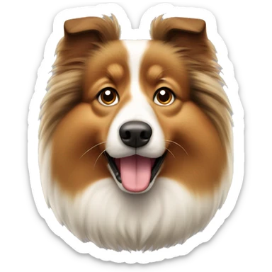 Fat Shetland Sheepdog sticker