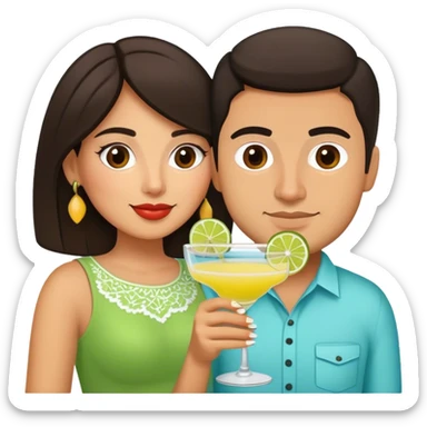Margarita Connoisseur with Latino boyfriend  sticker