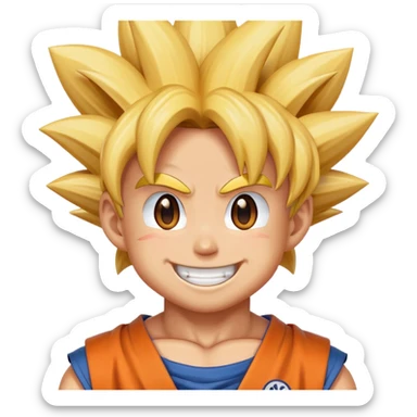 A emoji of goku sticker
