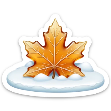 maple taffy line on snow sticker