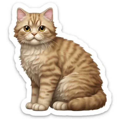 Selkirk Rex Cat Full Body sticker