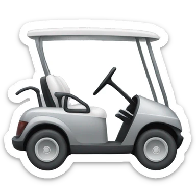 Gray golf cart sticker