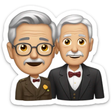 Abuelo con nieto sticker